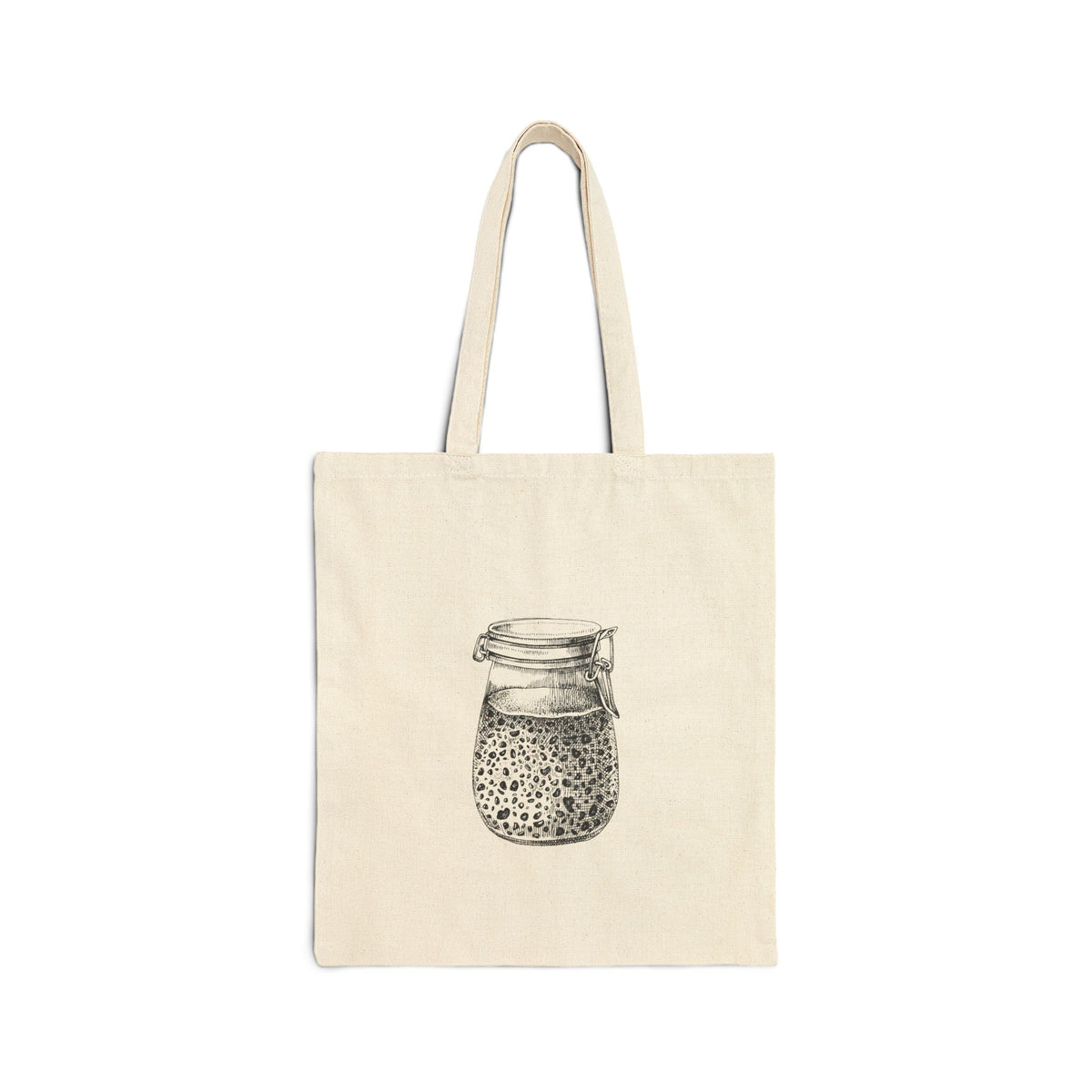 Canvas Tote Bag —Sourdough Starter Jar  & 'My Starter Is Older Than Your House' Farmers Market Tote