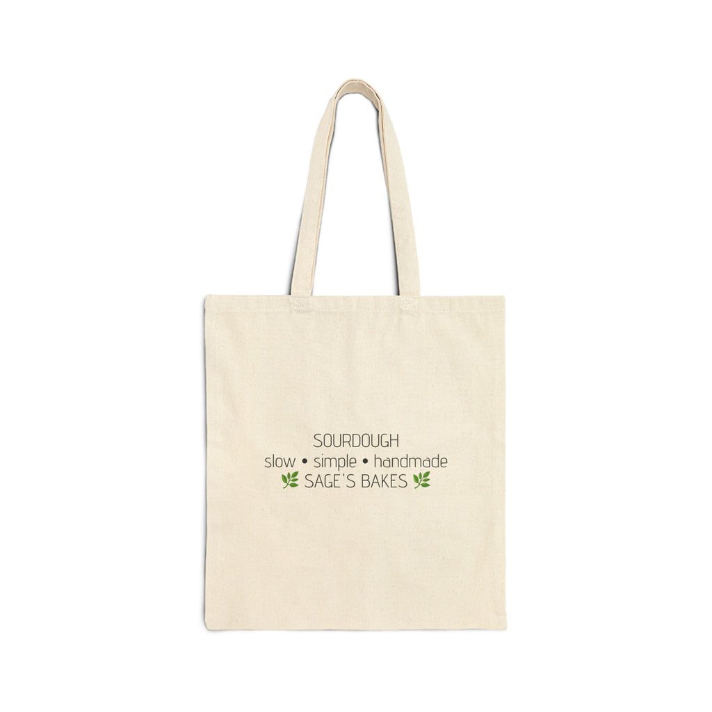 Sourdough Tote Bag — 'Slow • Simple • Handmade' Canvas Market Bag