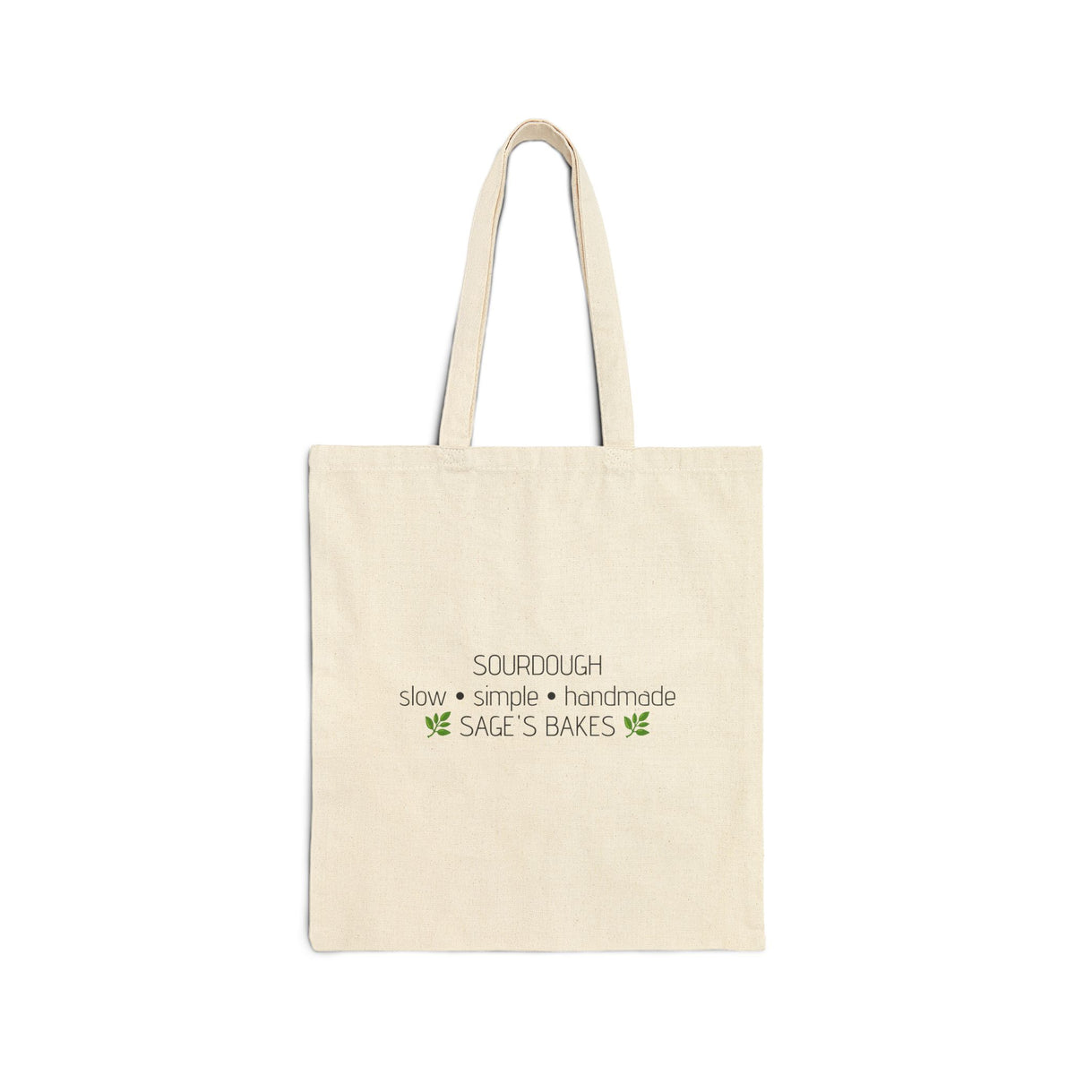 Sourdough Tote Bag — 'Slow • Simple • Handmade' Canvas Market Bag