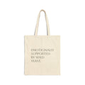 Tote Bag — "Emotionally Supported by Wild Yeast" Canvas Grocery & Sourdough Baking Lover Tote