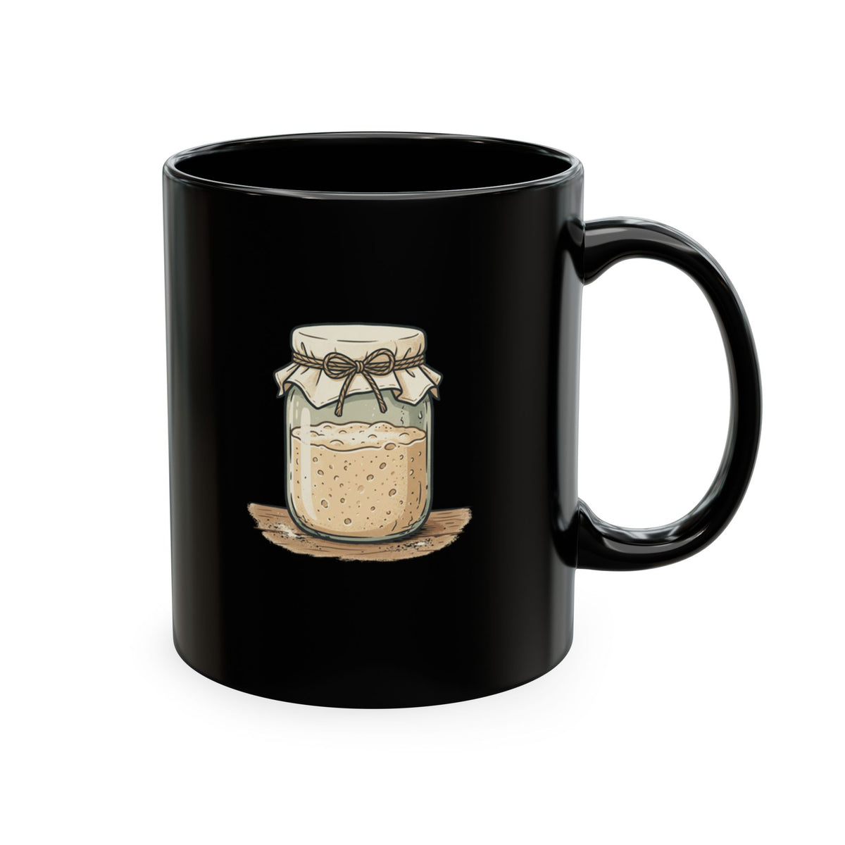 Ceramic Mug — “Dough & Behold” Sourdough Theme, Vintage Pastry Baker Quote Coffee Cup
