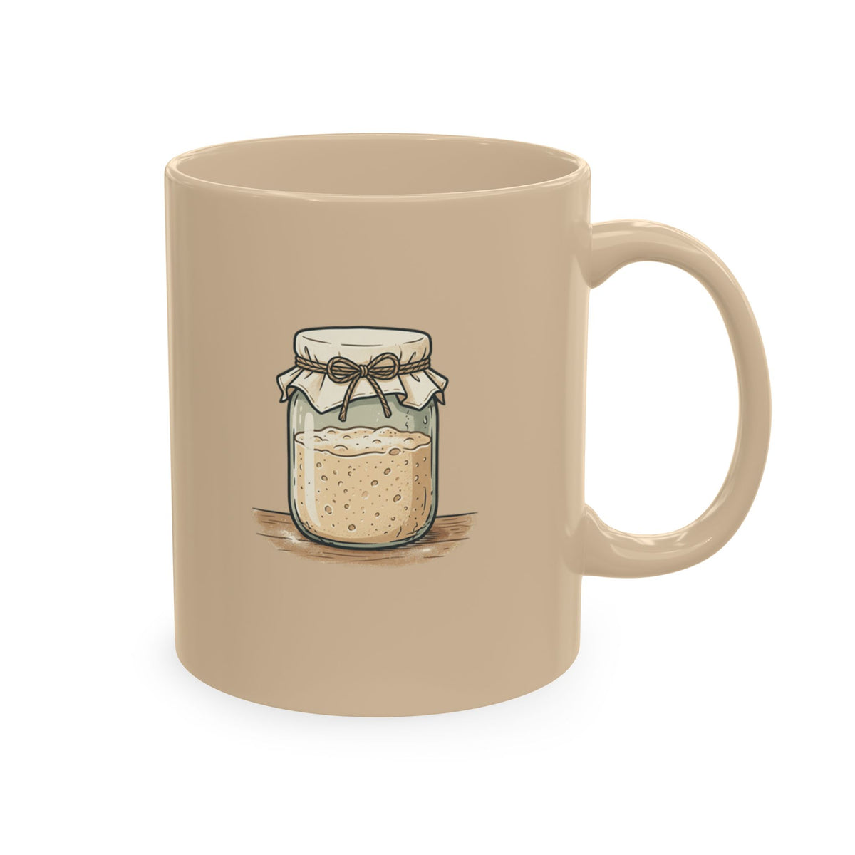 Ceramic Mug — “Dough & Behold” Sourdough Theme, Vintage Pastry Baker Quote Coffee Cup
