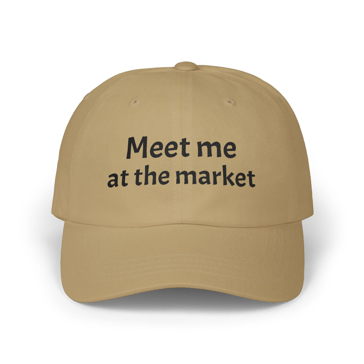 Meet Me at the Market Classic Trucker Cap | Embroidered White Baseball Hat