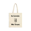 In Levain We Trust Tote Bag | Sourdough Jar Illustration, Baking Lover Canvas Tote