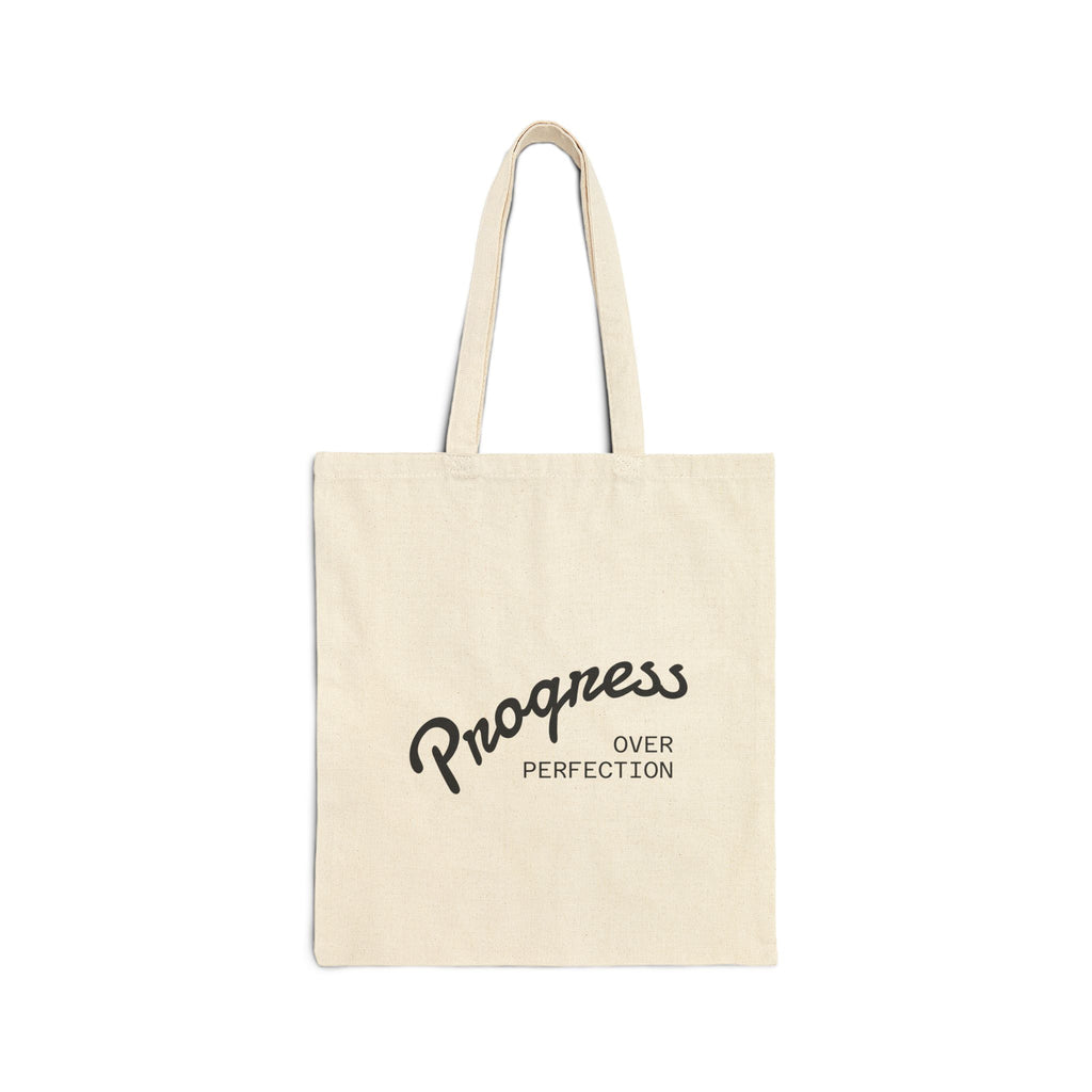 Progress Over Perfection Canvas Tote Bag