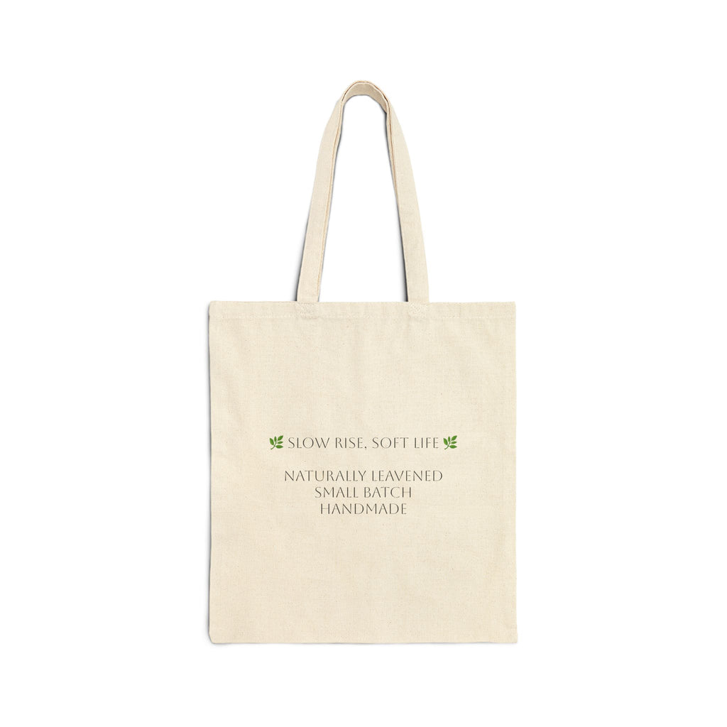Canvas Tote Bag — "Slow But Sufficient" Minimalist Eco Grocery Tote