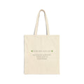 Canvas Tote Bag — "Slow But Sufficient" Minimalist Eco Grocery Tote