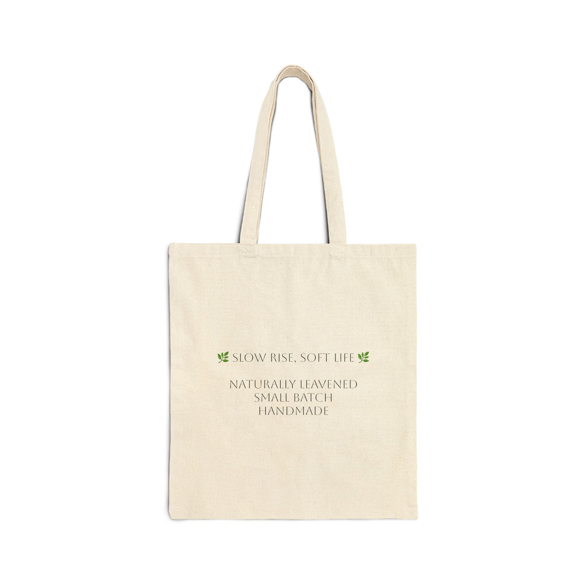 Canvas Tote Bag — "Slow But Sufficient" Minimalist Eco Grocery Tote