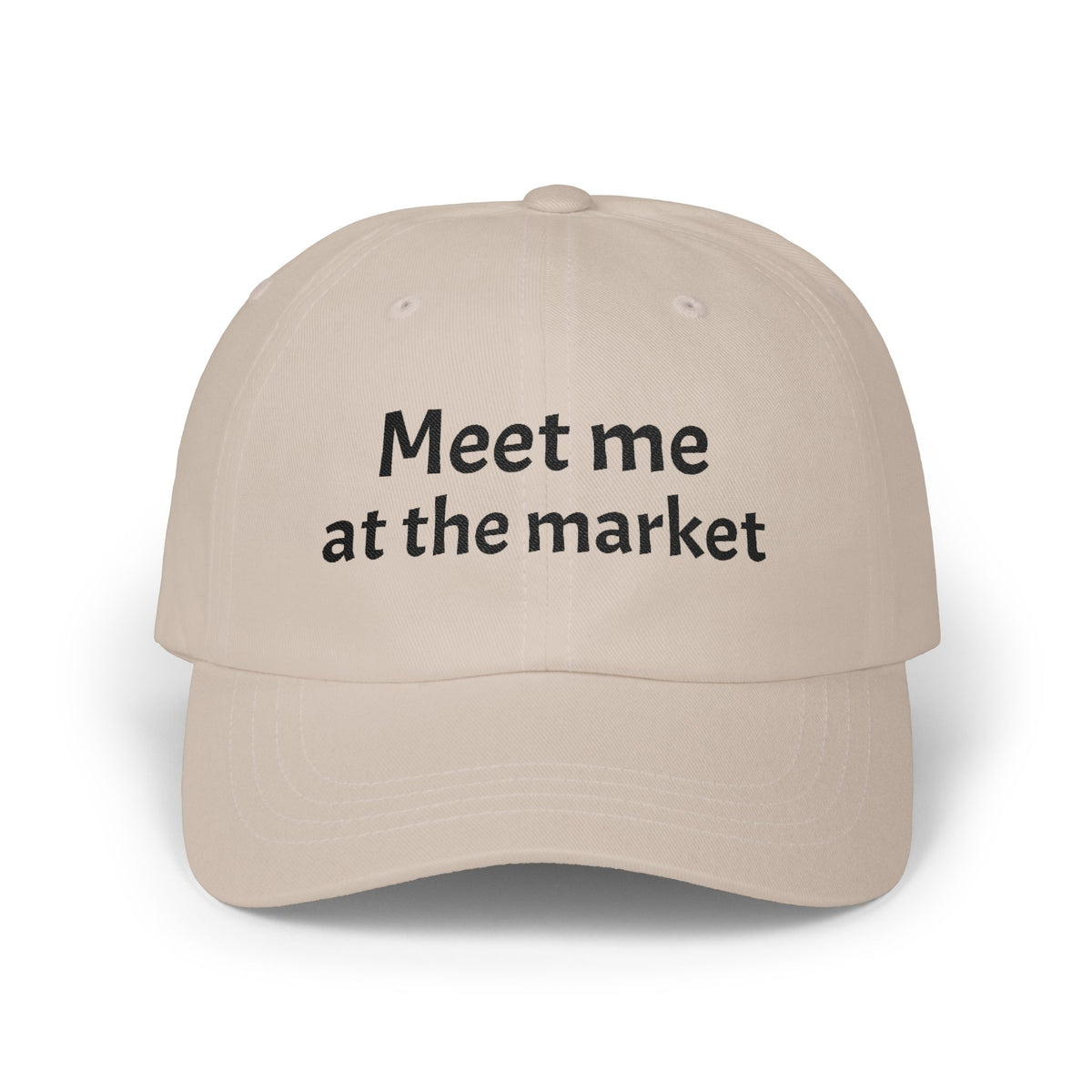 Meet Me at the Market Classic Trucker Cap | Embroidered White Baseball Hat