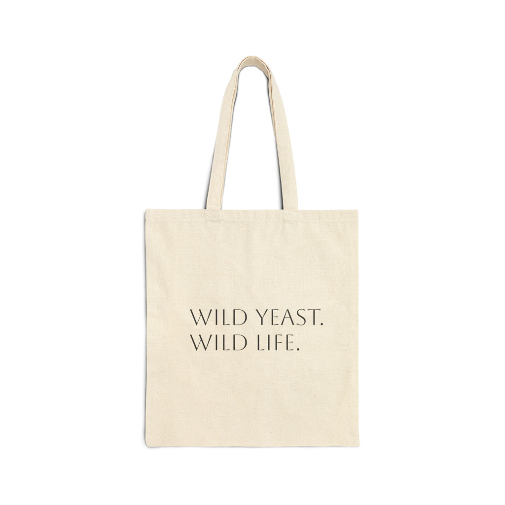 Sourdough Tote Bag — "Wild Yeast. Wild Life" Canvas Grocery & Farmer's Market Tote